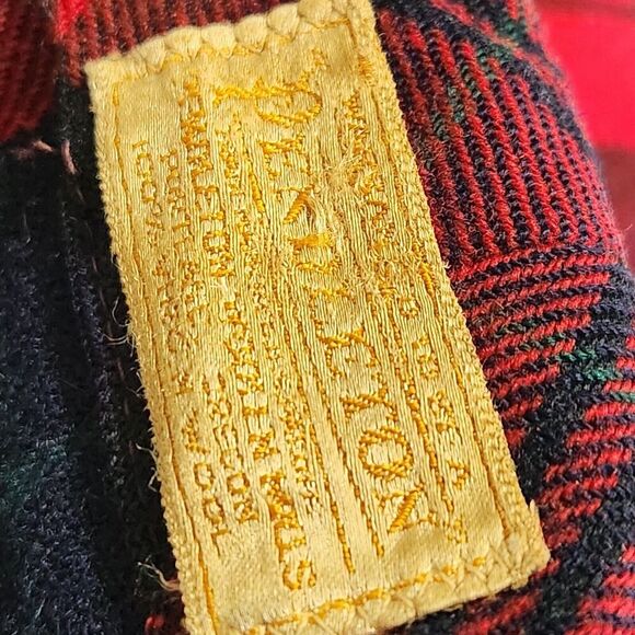 Pendleton Red & Black Plaid Button Down Blazer Women Size Medium Vintage Style - Picture 6 of 11